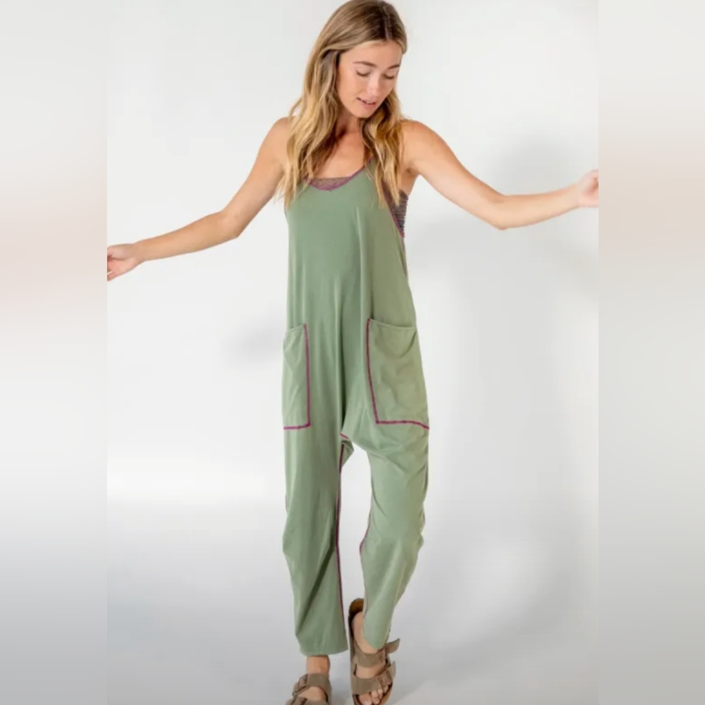 Natural Life lucy jumpsuit in bay green size L